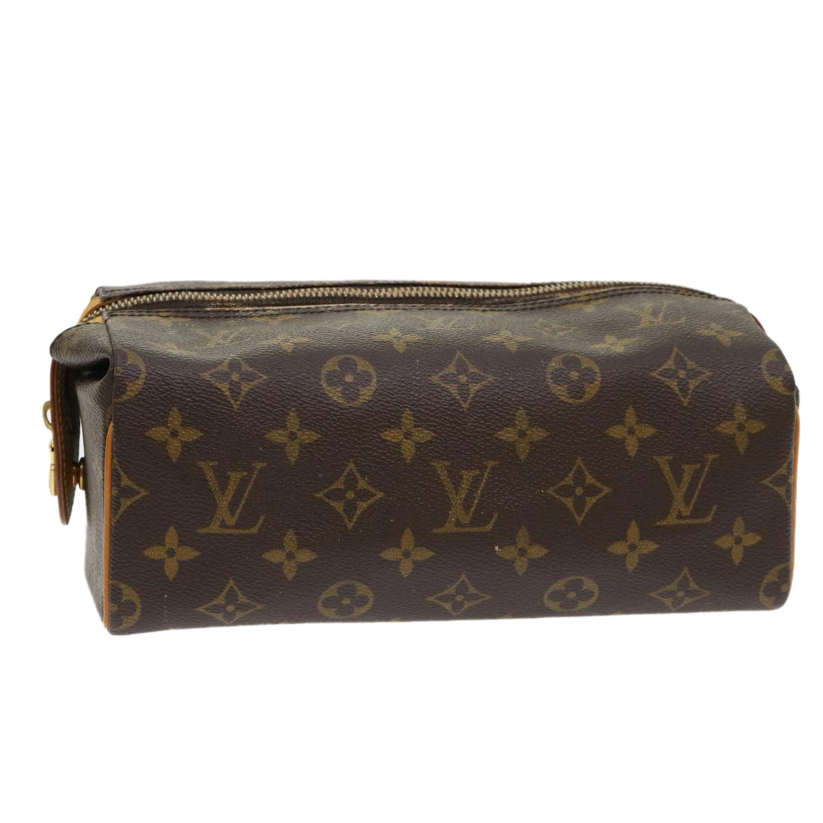 Louis Vuitton Monogram Trousse Patte Pression Cosmetic Pouch M47636 Auth 46903